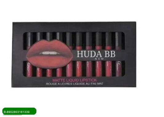 BestoSale.Com-Image 1-Elevate Your Lip Game!Introducing the EWY Hudda Beauty Liquid Matte Lipstick Pack of 12, your ultimate collection for stunning lips! This exquisite set features a variety of vibrant shades that suit every mood and occasion. Whether you&#x27;re going for a bold look or a subtle touch, these lipsticks have got you covered.Formulated for all skin types, our liquid matte lipsticks glide on smoothly and dry to a comfortable matte finish. They are long-lasting and resistant to sm