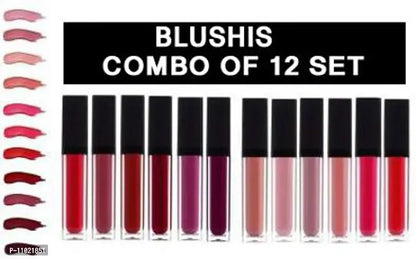 Non Transfer Waterproof Super Stay Matte Ink Bold Lip Color Combo Pack of 12