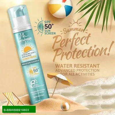 Product Protect Your Skin with Our Ultimate Sunscreen! Type: Sunscreen Suitable For: All Skin Types This sunscreen is your perfect companion for sunny days, offering broad-spectrum protection against harmful UVA and UVB rays. Its lightweight formula absor