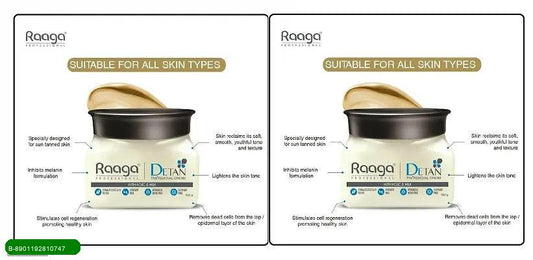 BestoSale.Com-Image 1-Revitalize Your Skin with Raaga De-Tan Professional Kojic Milk Cream! This luxurious cream is specially formulated to target and reduce tan while nourishing your skin deeply.Each pack contains two jars of this exquisite cream, weighing a total of 490 gm. Enriched with the goodness of Kojic Acid, it helps in brightening your complexion and evening out skin tone.Key Benefits:

Effective Tan Removal: Say goodbye to unwanted tan and hello to radiant skin!

Nourishing Formula: I