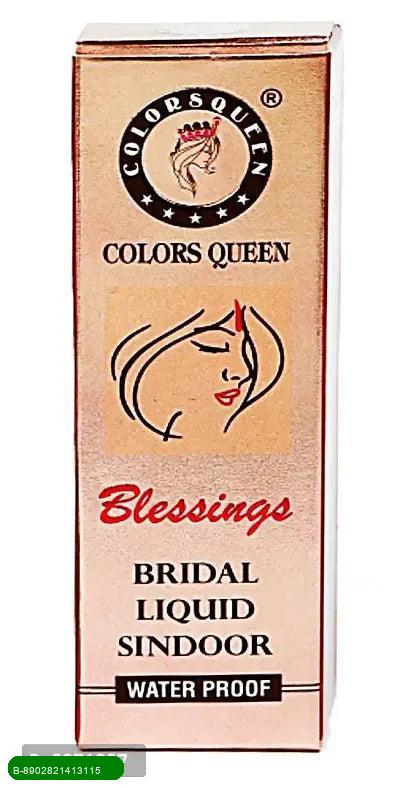 BestoSale.Com-Image 2-Elevate Your Bridal Look with the Colors Queen Waterproof Blessings Bridal Liquid Sindoor. This exquisite sindoor in a stunning mehroon shade is designed for the modern bride who desires elegance and durability on her special day.Waterproof Formula: Our premium quality sindoor is waterproof, ensuring that your bridal look stays intact throughout the day, no matter the weather or emotions!Easy Application: The liquid formula allows for smooth and precise application, giving 