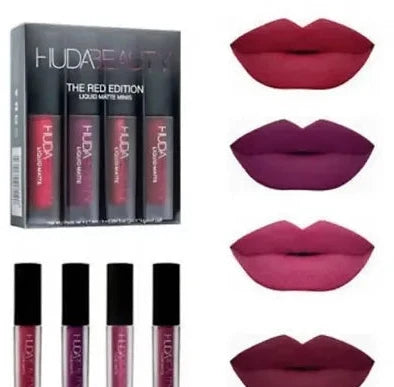 Ewy Liquid Red Set Of 4 Makeup Lips