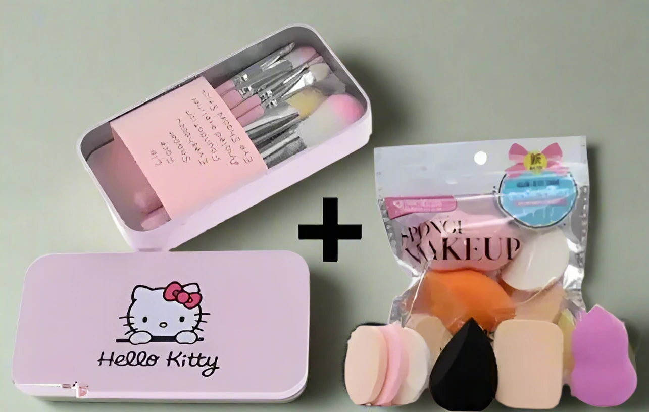 Makeup Brush Hello Kitty with Keli Puff