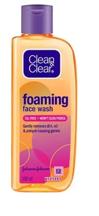 get pimple free skin with clean and clear foaming facewash 150ml for all skin types