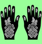 Apcutes mehndi stencil for both hands.