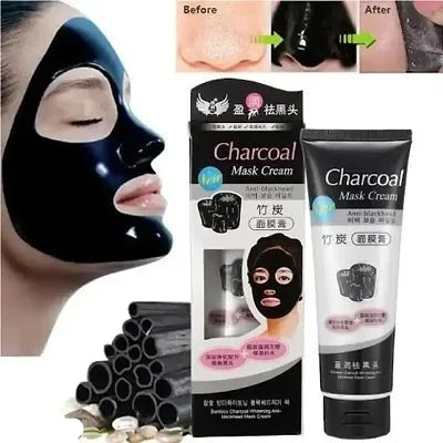 Blackhead Removal Mask Pull-Off Bamboo Charcoal Mask deeply cleans blackhead dirt and purifies pores for men and women