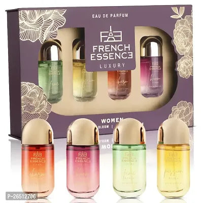 French Essence Luxury Gift Set For Women - Premium Purple (Charm,Bloom,Fame And Passion 25ml X 4 Fragrance  (100Ml)