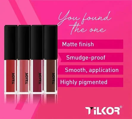 Red Matte Longlasting Crayon Lipstick Smudgeproof  Waterproof (Pack of 4) 20 gm