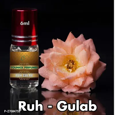 Ruh gulab attar 6ml roll on bottle perfume oil rich rose aroma high quality by younick perfumes