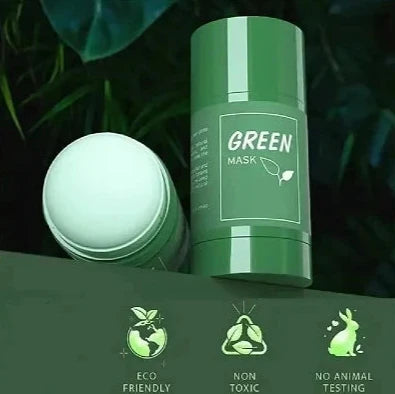 Green Tea Mask Stick for Face, Blackhead Remover with Green Tea Extract, Deep Pore Cleansing, Moisturizing, Skin Brightening All Skin Types of Men and Women