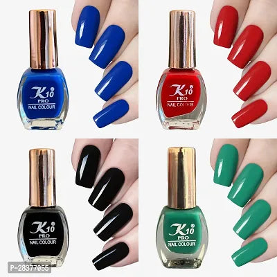 K10 Pro Quick Dry Long Lasting Nail Paint Pack of 4