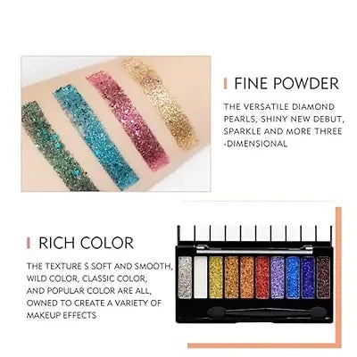 PROFESSIONAL 10 COLOR GLITTER EYESHADOW