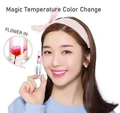 Waterproof Flower Glossy Lipstick (Pack of 1) Assorted Color