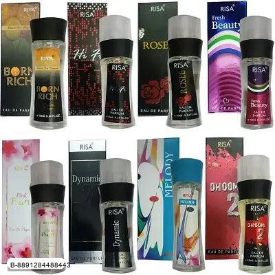 Riya (Hi Fi + Pink Pearl + Dynamic + Rosee + Fresh Beauty + Melody + Dhoom 2 + Born Rich) Perfume (10 Ml)(8 Pcs)