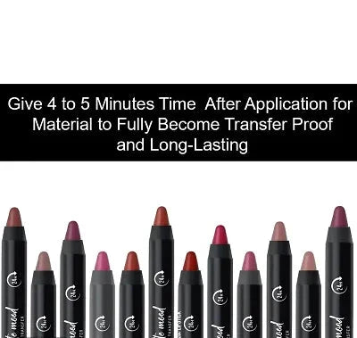 Seven Seas Non Transfer Crayon Lipstick Bold and Silky Matte Finish Lipstick, Lasts Up to 24 hours | Lipstick Matte Finish | Waterproof | Won't Smudge Crayon lipstick (Fiery Marron)