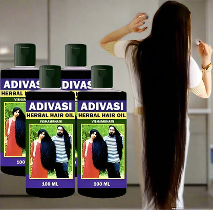 Adivasi Herbal Premium Quality Hair Oil For Hair Regrowth 100 Ml Hair Oil 400 Ml Pack Of 4