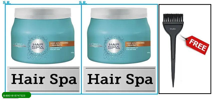 BestoSale.Com-Image 1-Transform Your Hair Care Routine with the L'OREAL Deep Nourishing Creambath Hair Spa. This luxurious hair spa treatment is designed to provide intense nourishment and hydration for your hair, leaving it soft, shiny, and manageable.Each pack contains two 490G tubs of this rich creambath, ensuring you have enough product to pamper your hair regularly. The included brush makes application easy and precise, allowing you to indulge in a salon-like experience at home.Key Benefits