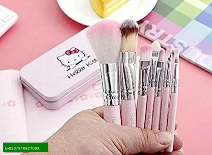 Product Transform Your Makeup Routine!  Introducing the Hello Kitty Makeup Brush Set, a delightful collection of 7 essential brushes designed for flawless application and blending. Whether you're a makeup novice or a seasoned pro, this set is perfect for 