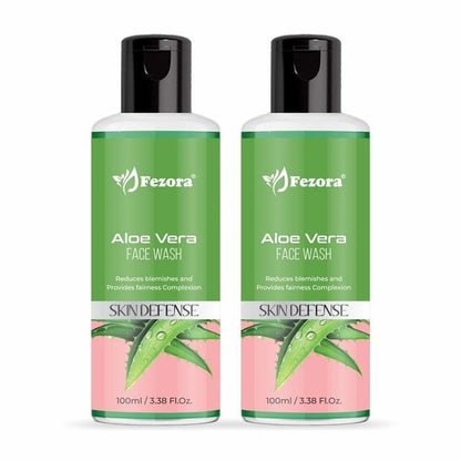 Fezora Moisturizing Aloe Vera Face Wash, 100ml (Pack of 2)