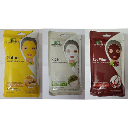 Ubtan Algae Peel Off Mask For Remove Tan & Cleanse Deeply (90g) | Defeat Blackheads & Whiteheads | Face Mask for Glowing Skin (Pack of 3)