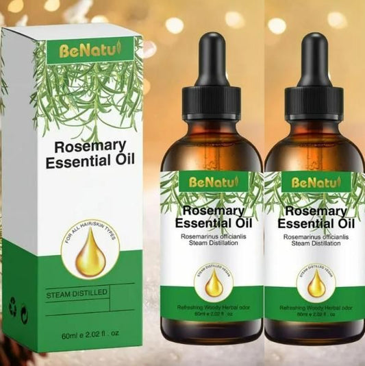 Organic Rosemary Essential Oil for Hair 60ml Pack of 2