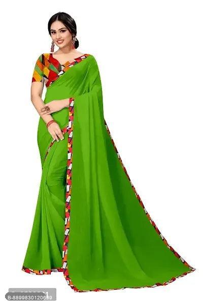 Image No. Image 1 from BestoSale.Com - Elevate Your Ethnic Wardrobe
This stunning Green Chiffon Saree is designed to make you stand out on any occasion. The exquisite lace border adds a touch of elegance, while the rich Banarasi Silk design offers a luxur