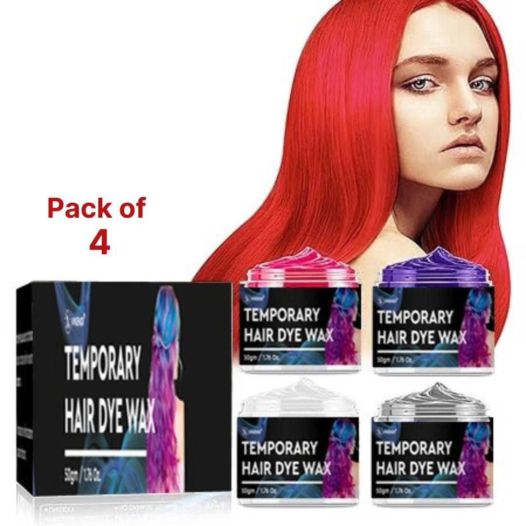 Temporary Hair Coloring Wax 120g (Pack of 4)