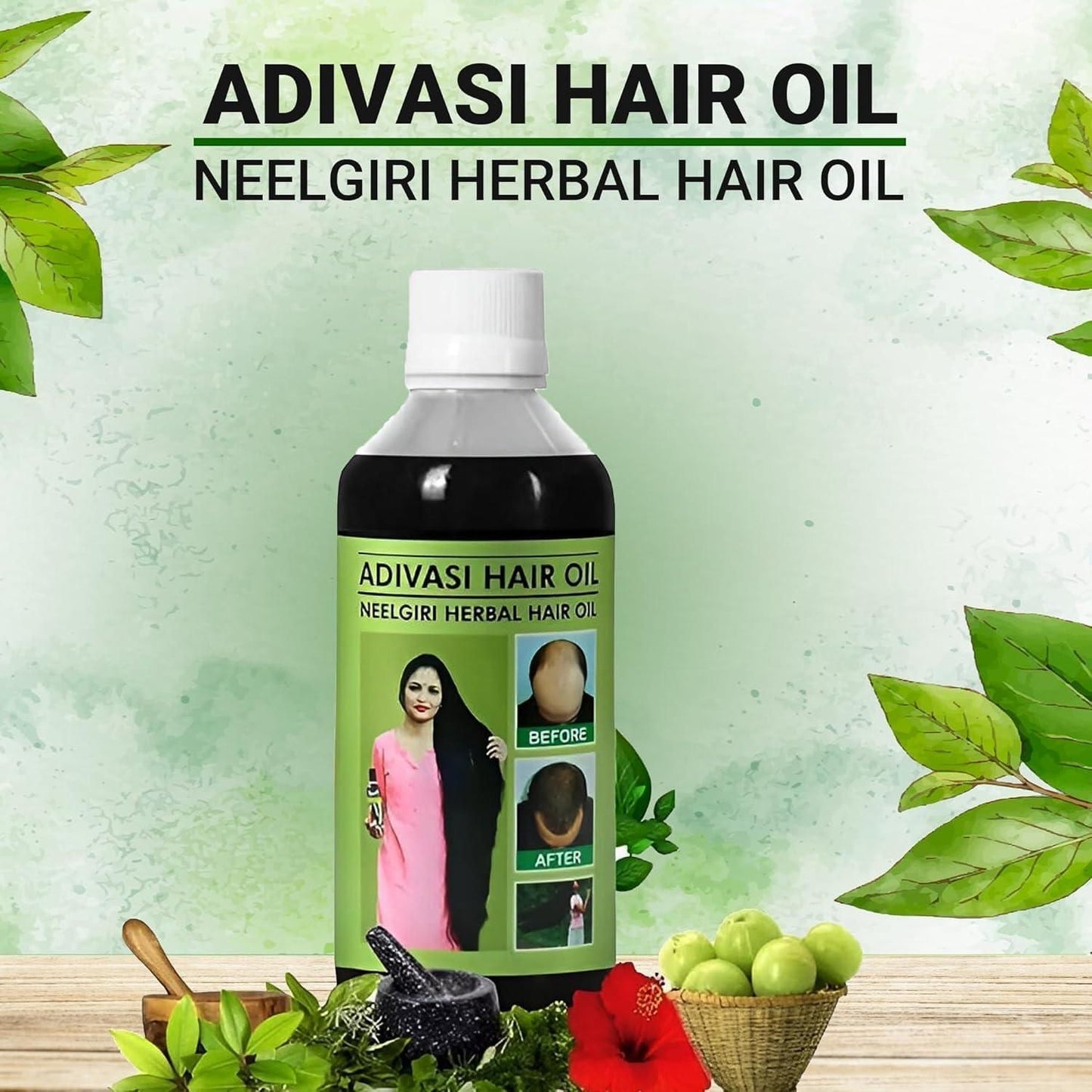 Product Name : Adivasi Herbal Hair Oil 125ML (Pack of 2)Package Contains: It Has Hair Oil ProductComposition: Hair OilProduct Quantity: 125 mlHair Type: All HairType Form: LiquidCombo: Pack Of 2Ideal for WomenWeight: 100