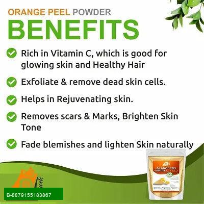 Organic Orange Peel Powder Pack Of 2 100g Each Natural Exfoliating Agent for Brighter Skin