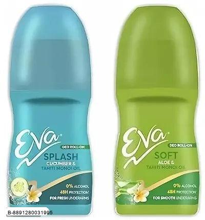 EVA Soft  Splash Roll On For Fresh  Smooth Underarm For Women 100 ml, Pack of 2