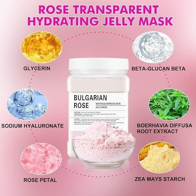 Professional Peel-Off Hydro Bulgarian Rose Jelly Face Mask