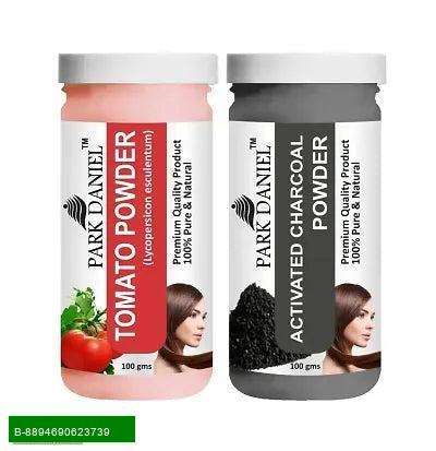 Product Enhance Your Culinary and Beauty Experience!Introducing our Tomato Powder and Activated Charcoal Powder, a perfect duo for health enthusiasts and beauty aficionados alike! Each jar contains 100 grams of premium quality powder, meticulously crafted