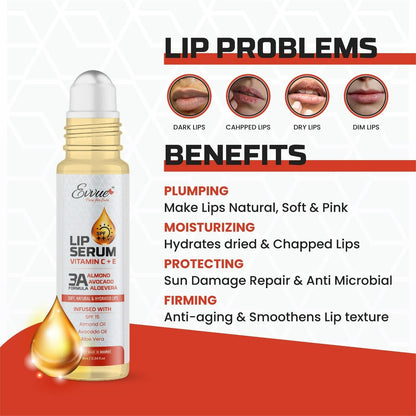 EVVUE Vitamin C + E Lip Serum Oil (10ml)