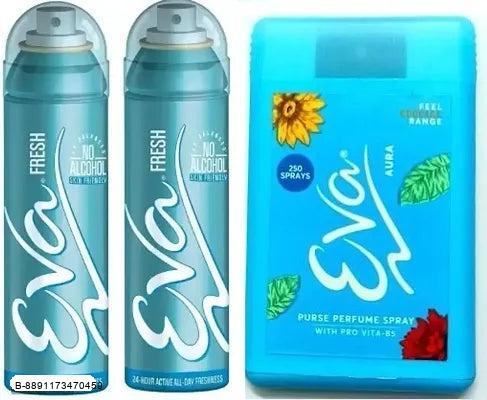 EVA FRESH 40ML+40ML-AURA 18ML-Deodorant Spray - For Women