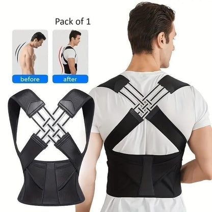 Product Name: Adjustable Back Posture Corrector/ Slouching Relieve Pain Belt Women Men Package Contains: 1 Piece Of Posture, Material: Others, Color: Color as per availability, LxWxH: 18x 17x 10, Weight: 400 gms