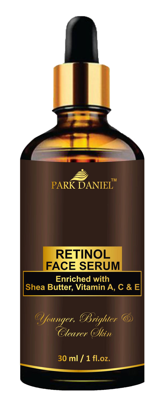 Park Daniel Premium Retinol Face Serum Enriched With Shea Butter, Vitamin A, C & E -For Younger, Brighter and Clearer Skin -Ideal For All Skin Type (30 ML), Black