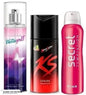 LAYER'R Wottagirl AMBER KISS 60ML,  K S SPARK 45ML  SECRET  PINK  50ML Fragrant Long Lasting Fragrance Body Spray - For Women  (155 ml, Pack of 3)