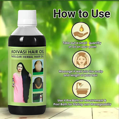 Product Name : Adivasi Herbal Hair Oil 125ML (Pack of 2)Package Contains: It Has Hair Oil ProductComposition: Hair OilProduct Quantity: 125 mlHair Type: All HairType Form: LiquidCombo: Pack Of 2Ideal for WomenWeight: 100