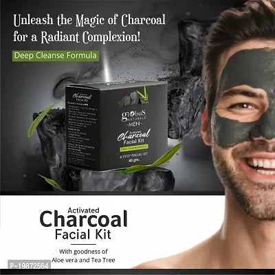 Natural Facial Kit Combo - Oil Control Anti Acne Deep Cleansing Charcoal Men Facial Kit