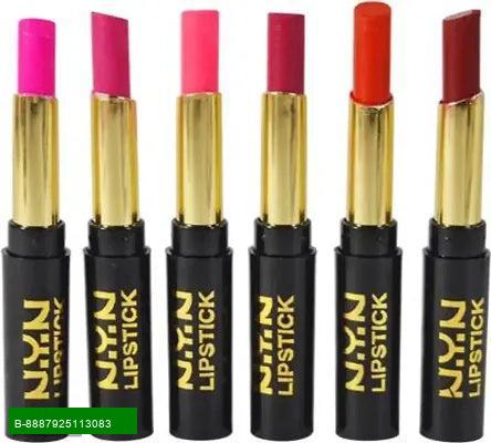 Product Moisturizing Matte Shine Rich Colour Lipstick (Pack of 6) Discover the perfect blend of vibrant color and nourishing hydration with our Moisturizing Matte Shine Rich Colour Lipstick. This exquisite pack of six lipsticks offers a range of stunning 