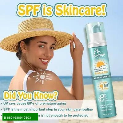 Product Protect Your Skin with Our Ultimate Sunscreen! Type: Sunscreen Suitable For: All Skin Types This sunscreen is your perfect companion for sunny days, offering broad-spectrum protection against harmful UVA and UVB rays. Its lightweight formula absor