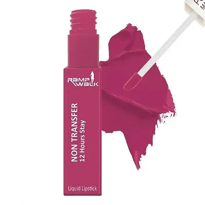 Ramp Walk Powerstay Matte Ultra Smooth Liquid Lipstick, Transfer proof and Waterproof lipstick, Up to 12hrs stay, 5ml (Pink Bloom)