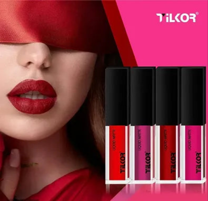 Non Transfer Waterproof Longlasting Liquid Matte Mini Lipstick Combo Pack Of 4