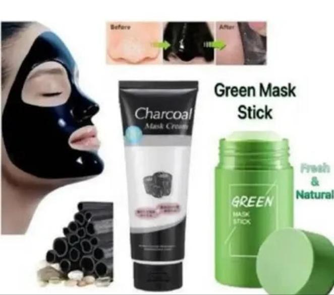 Charcoal Face Mask And Green Mask Stick Skin Care Face Mask