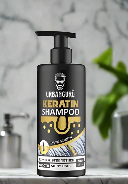 URBANGURU Mens Shampoo For Straightened Hair, 300 ML |Shampoo for Starightened Hair|Shampoo with Pro Keratin  Incell Technology