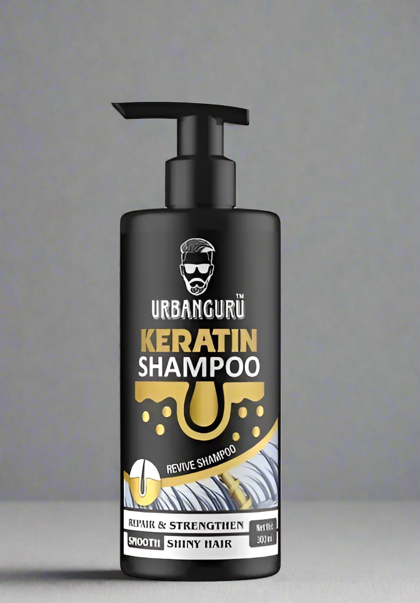 URBANGURU Mens Shampoo For Straightened Hair, 300 ML |Shampoo for Starightened Hair|Shampoo with Pro Keratin  Incell Technology