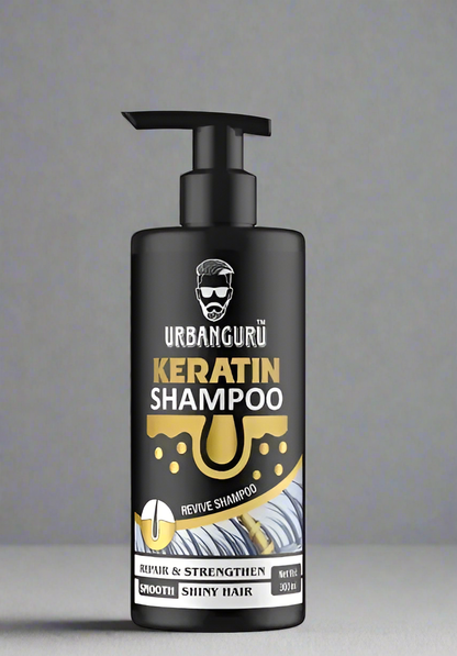 URBANGURU Mens Shampoo For Straightened Hair, 300 ML |Shampoo for Starightened Hair|Shampoo with Pro Keratin  Incell Technology