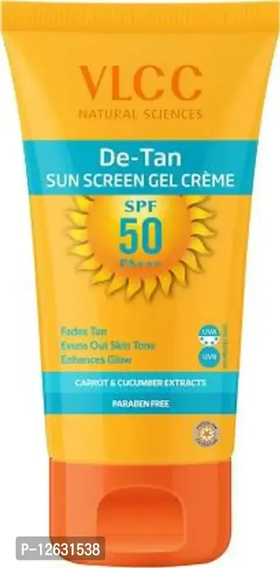 VLCC De -Tan Premium Sunscreen Gel Cream SPF 50 (100gm X 1) - SPF 50 PA+++&nbsp;&nbsp;(100 g)