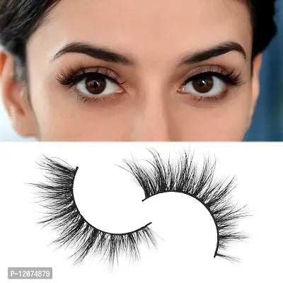 D.B.Z. 10 Pairs Black Natural 5D Thick Long False Eyelashes, Eye Makeup Lash 5D Eyelash Long Natural Eyelashes (Pack Of 10)