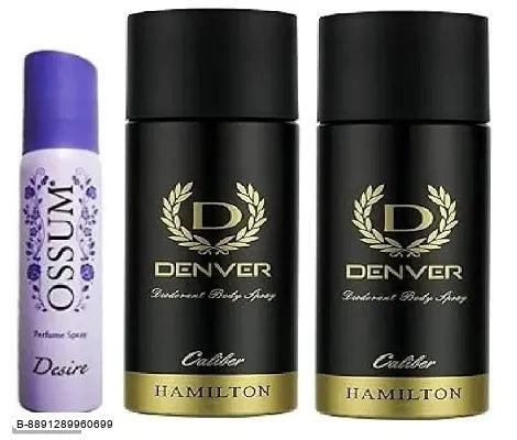 ossum Desire25ml, Denver Caliber 50ml, Caliber 50ml (pack of 3) Body Deodorants for men  women.